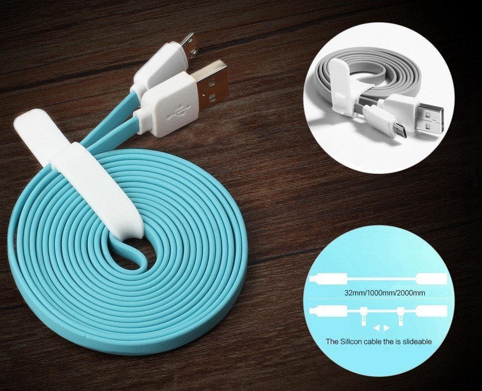 USB - MicroUSB кабель 32см, голубой, поддержка быстрой зарядки - фото6