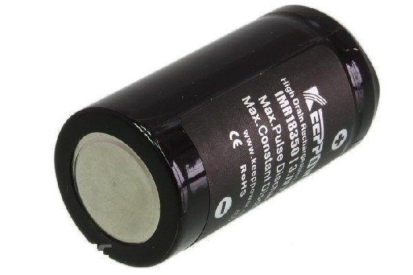 Аккумулятор Li-Ion незащищенный 18350 KeepPower IMR18350 750мАч 3,7В 15A- фото2