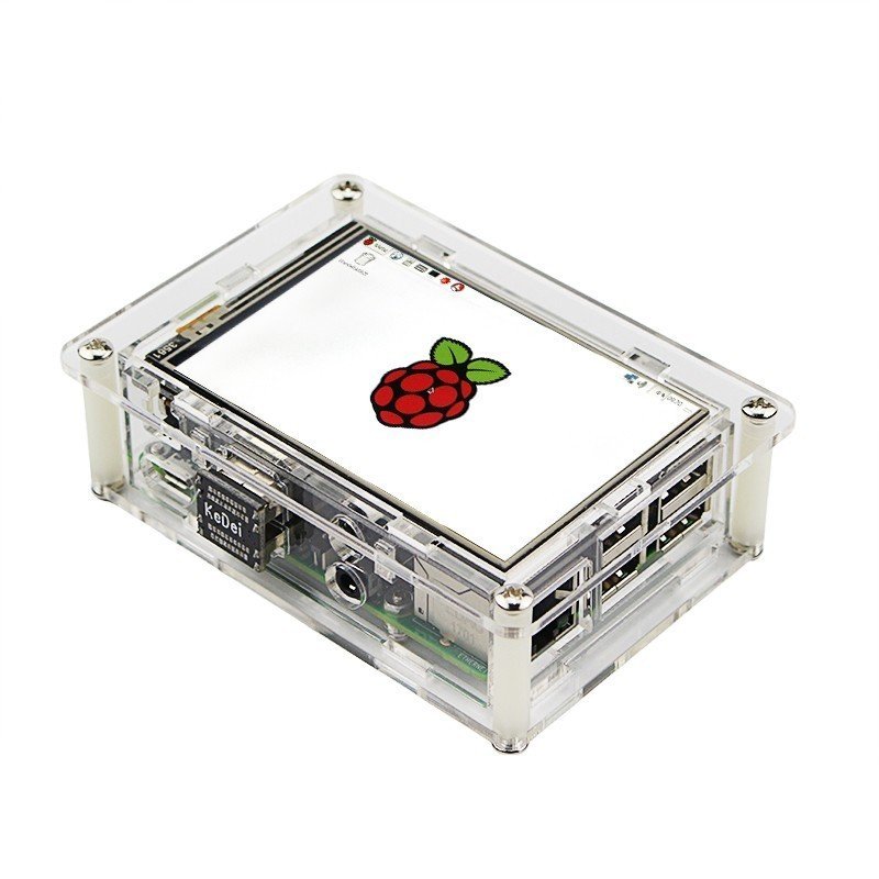 Акриловый корпус для Raspberry Pi 3 model B под сенсорный монитор 3.5