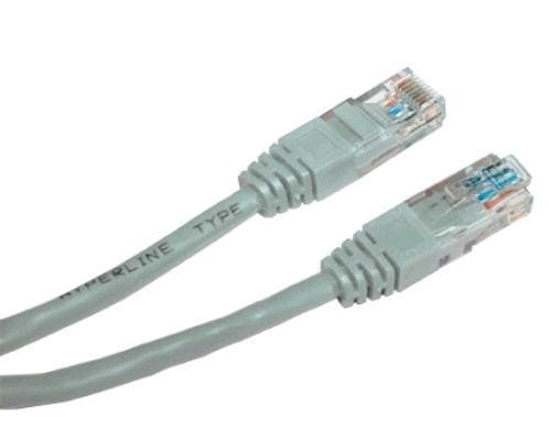 Сетевой кабель (патч корд) UTP 5e 1 метр, серый - фото