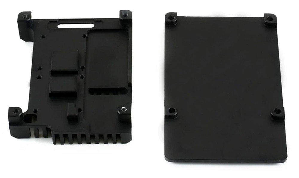 Алюминиевый корпус-радиатор для Raspberry pi 3 (черный, 2 куллера) - фото2