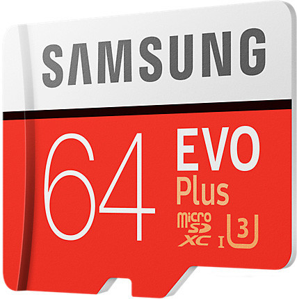 Карта памяти Samsung EVO Plus microSDHC 64GB 100/20 MB/сек - фото