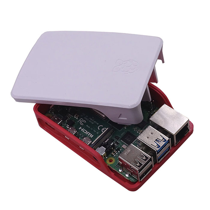 + Пластиковый корпус для Raspberry Pi 4 Model B (красно-белый) - фото3