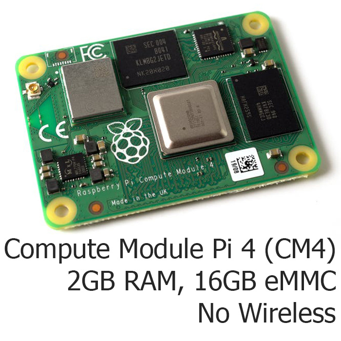Плата Raspberry Pi Compute Module 4, 2GB RAM, 16GB eMMC, BCM2711, ARM Cortex-A72 - фото