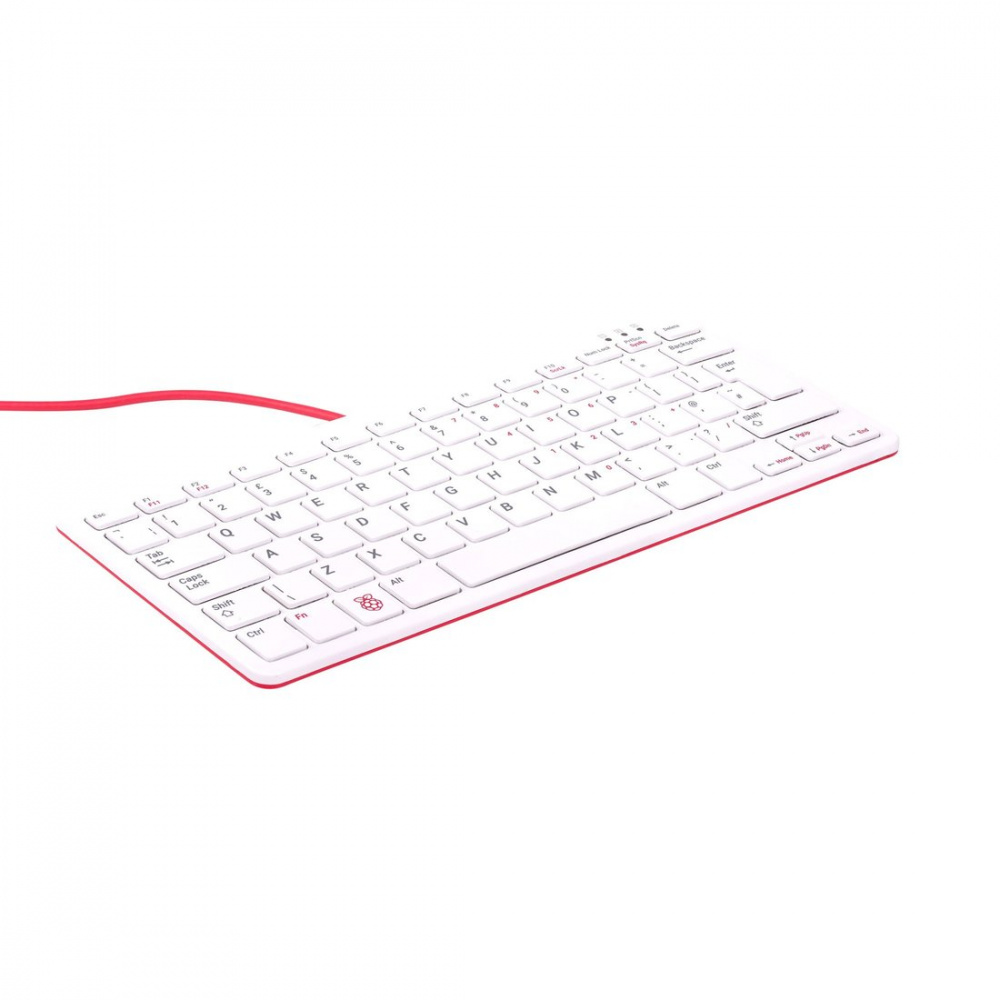 Официальная клавиатура Raspberry Pi красно-белая (UK) - фото