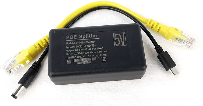 Активный POE Splitter 44-57V - 5v 4A USB-C 10\100\1000M (LS-POE-0522MK) - фото3