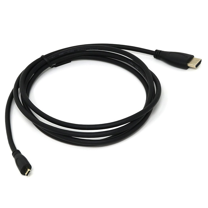 Официальный HDMI - Micro HDMI кабель v1.4 с логотипом Raspberry pi (2 метра) - фото