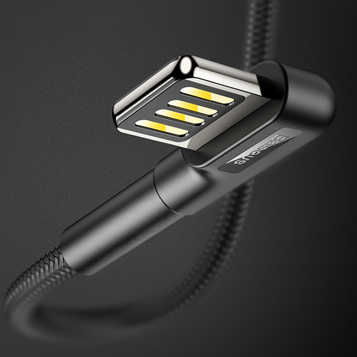 USB - USB-C кабель Baseus, 100см, черный, с индикатором питания - фото3