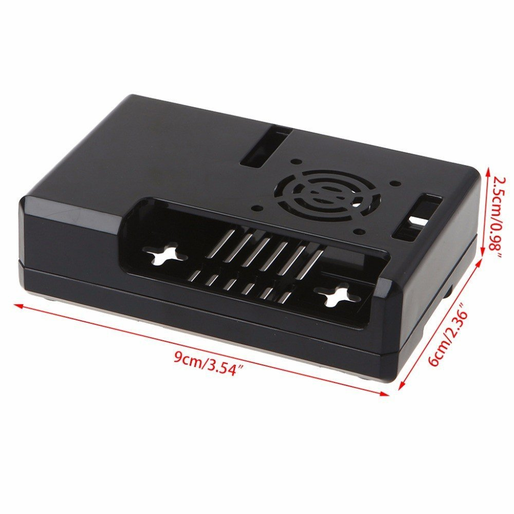 Пластиковый корпус для Raspberry Pi 3 Model B, B+, 2 Model B (черный) - фото2