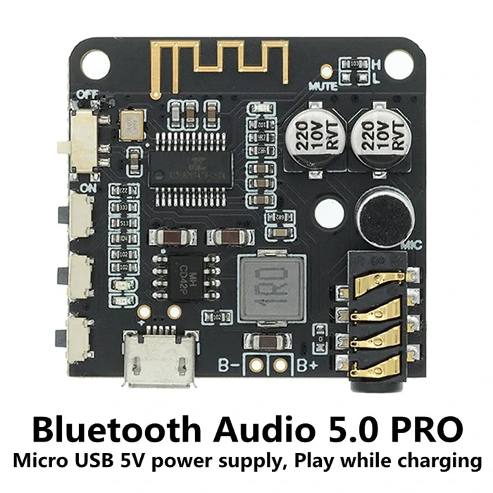 Модуль Bluetooth 5.0-Audio-PRO Stereo  Receiver 3.7-5V (4.0, 4.1, 4.2, 5.0) - фото