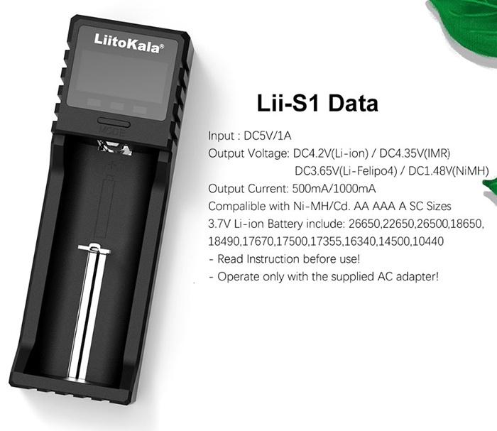 Зарядное устройство Liitokala Lii-s1  - фото2