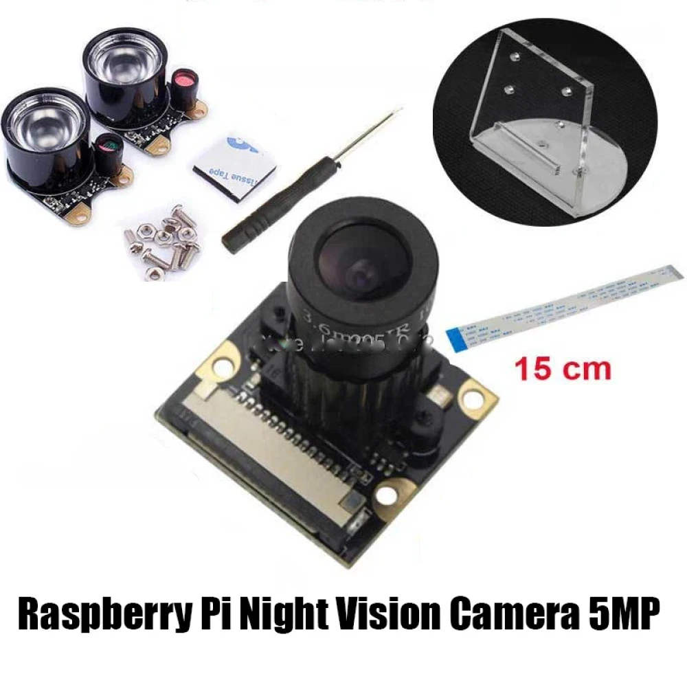 Камера 5 Мп OV5647 для Raspberry Pi (Ночная съемка, угол обзора 75.7°) - фото