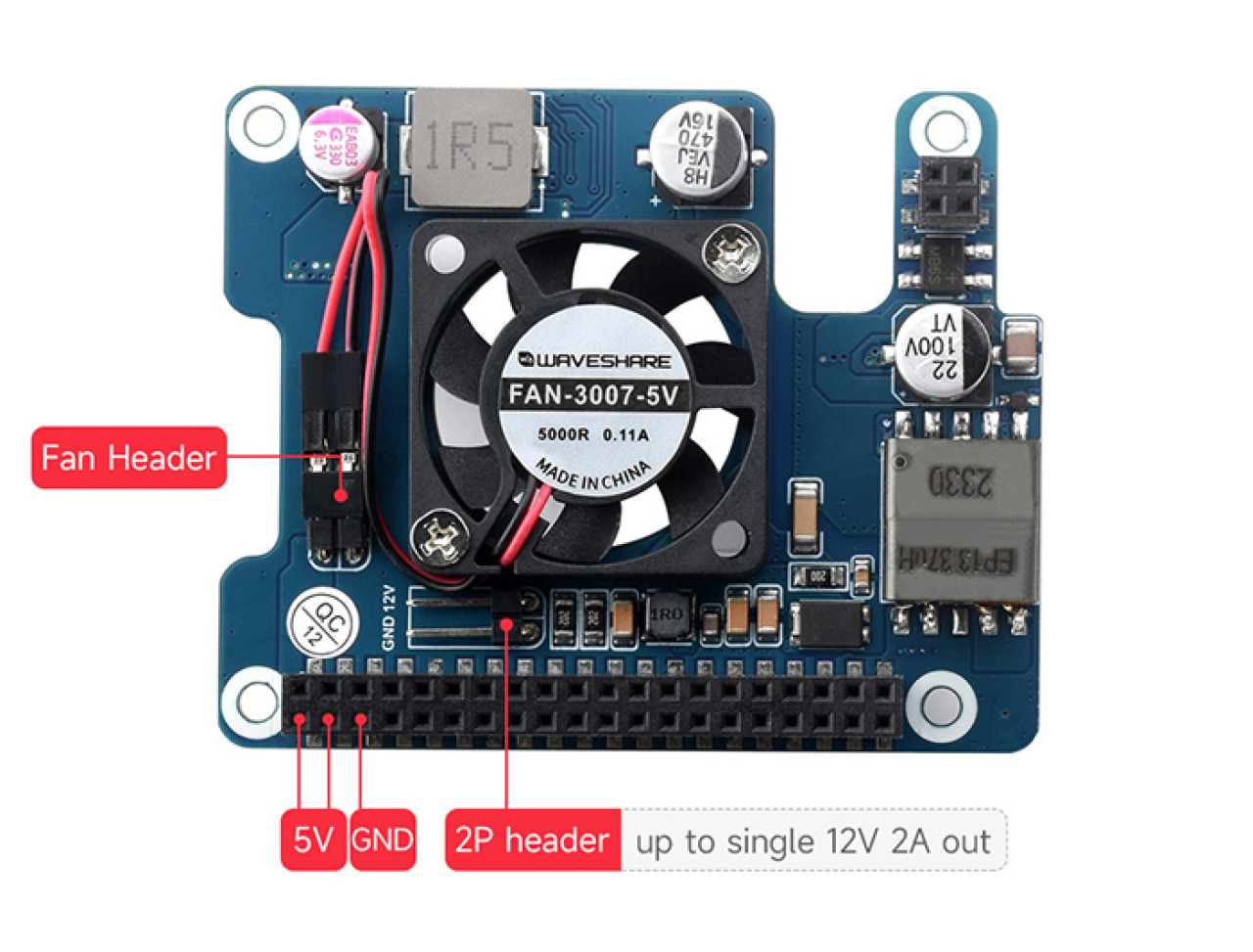 Модуль Power Over Ethernet HAT (F) для Raspberry Pi 5 (802.3af/at) - фото4