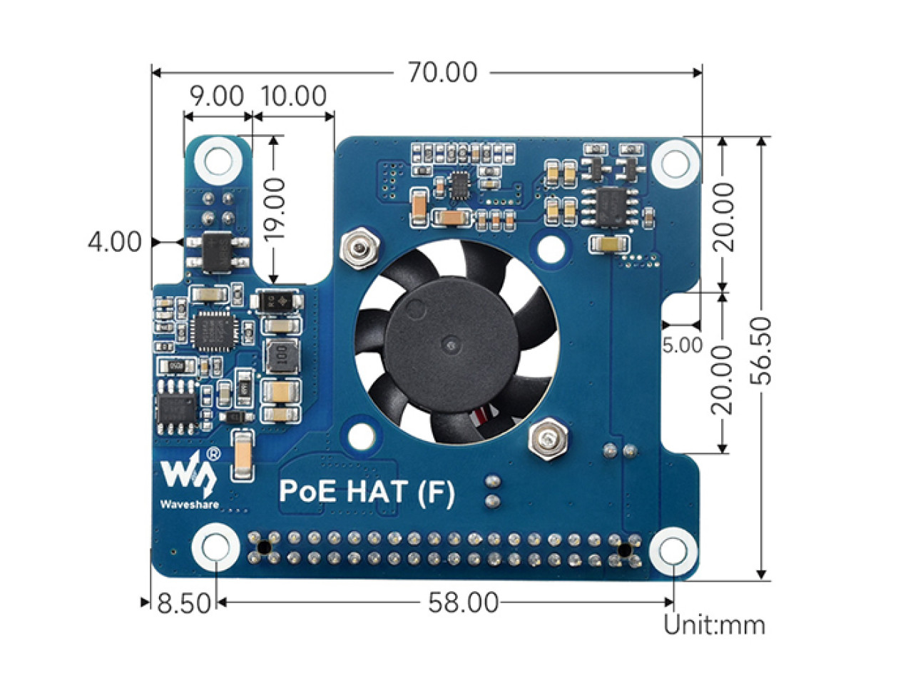 Модуль Power Over Ethernet HAT (F) для Raspberry Pi 5 (802.3af/at) - фото8