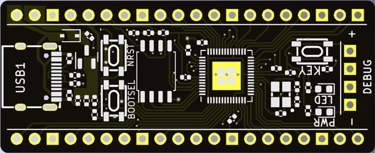 Плата Raspberry Pi Pico Board WeAct RP2040 16MB QSPI Flash memory - фото3