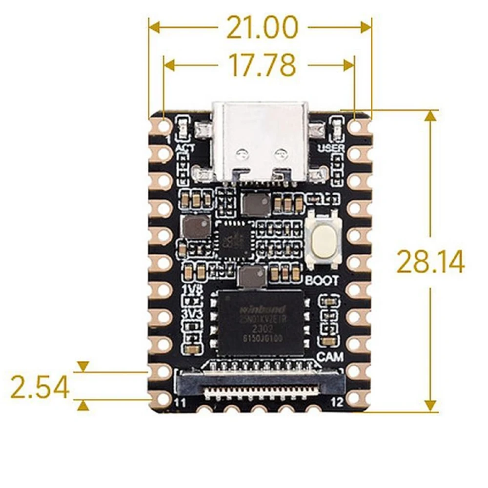 Микрокомпьютер Luckfox Pico Mini B RV1103 ARM Cortex-A7/RISC-V MCU/NPU/ISP 64MB RAM 128MB FLASH - фото7