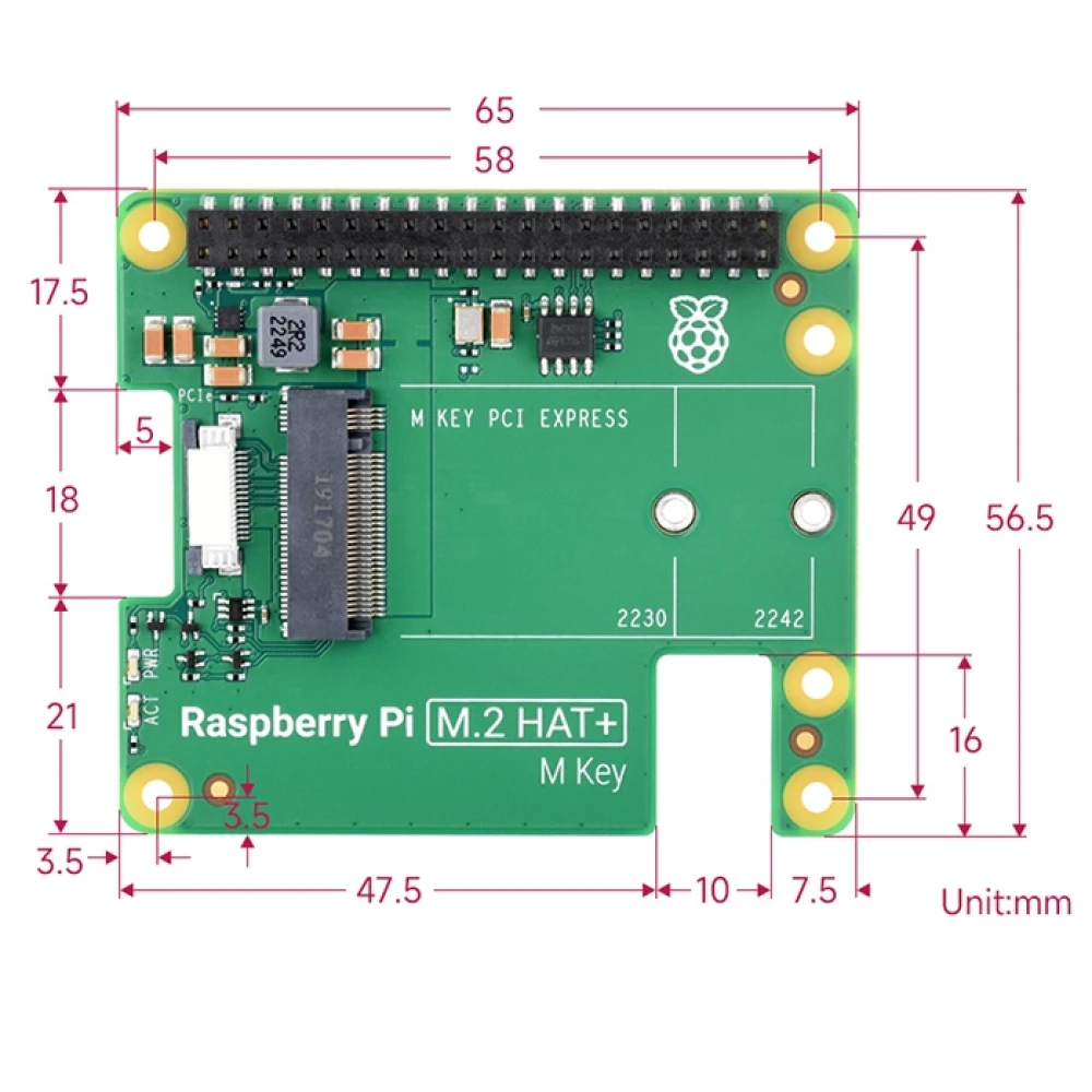 Модуль Raspberry Pi M.2 HAT+ - фото7