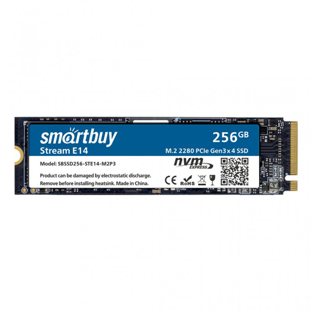 SSD M.2 2280 Smartbuy Stream E14 256GB TLC NVMe PCIe3