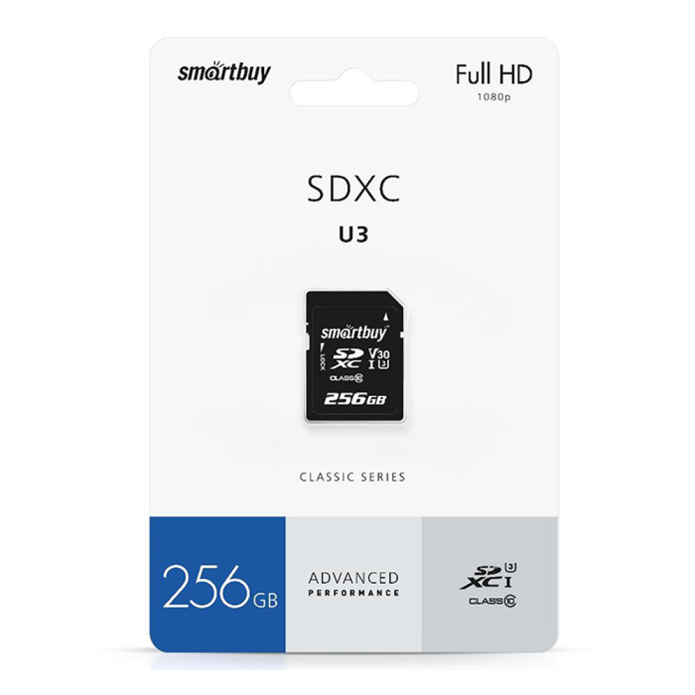 micro SDXC карта памяти Smartbuy 256GB U3 V30 A1 Advanced R/W up to 90/55 с адапт (SB256GBSDU1A-AD) - фото