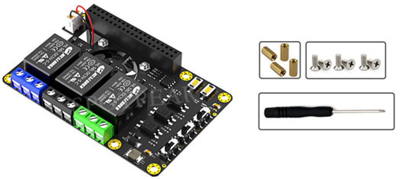 Модуль реле Power Relay Board Expansion Module 3-канальный - фото4