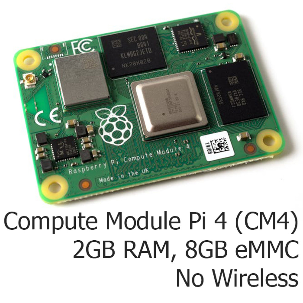 Плата Raspberry Pi Compute Module 4 (CM4002008), 2GB RAM, 8GB eMMC, BCM2711, ARM Cortex-A72, 
 No Wireless - фото