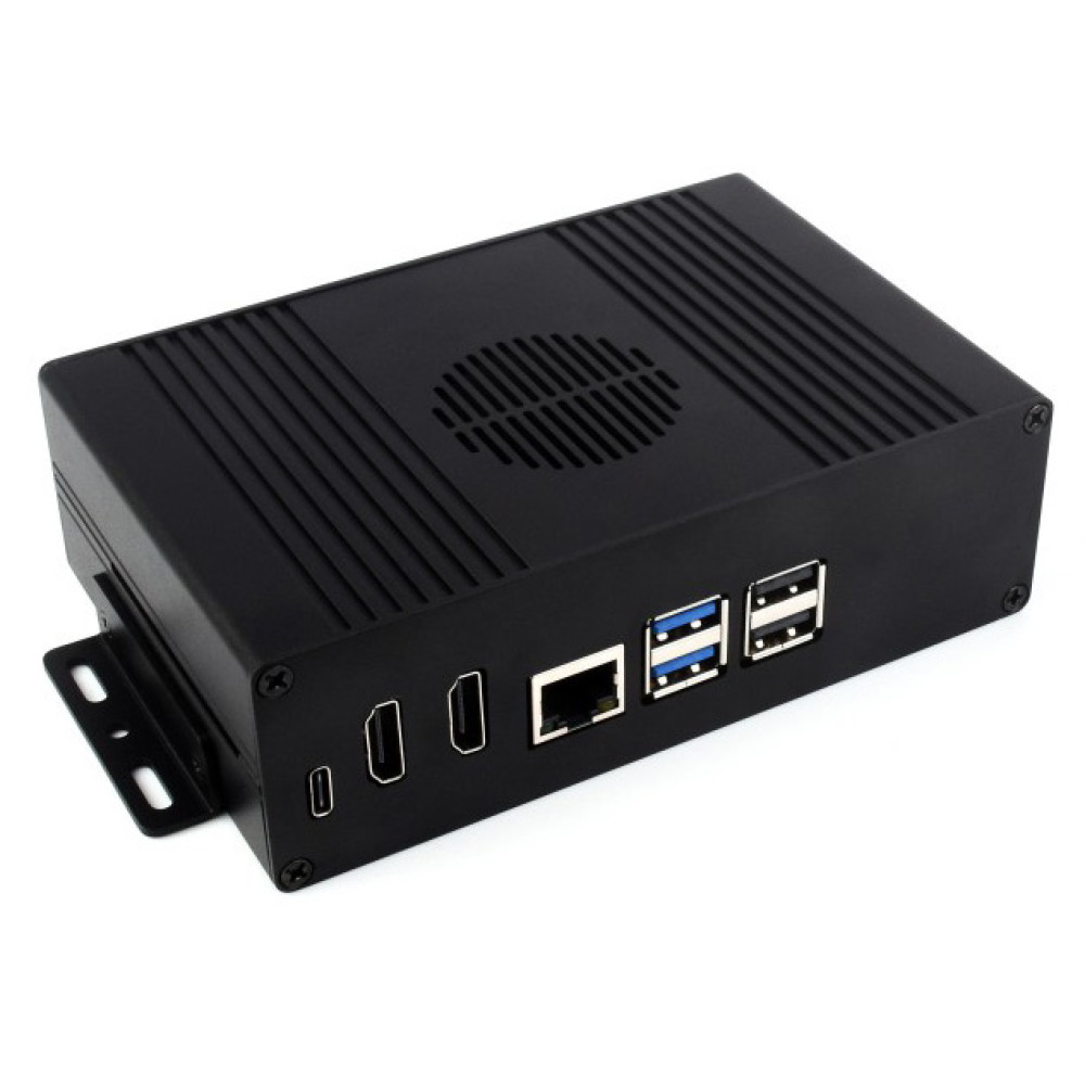 Пластиковый корпус оригинальный для Raspberry Pi 5 Model B с куллером (красно белый) - фото2