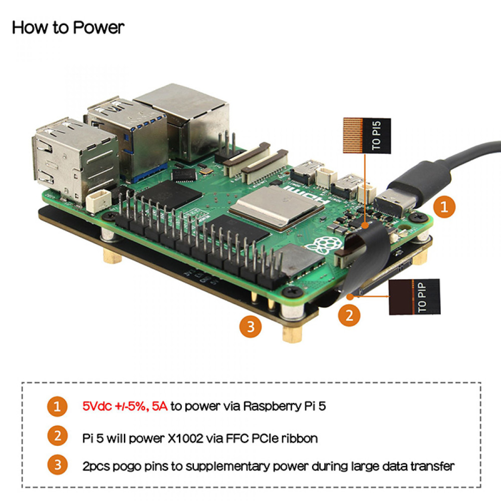 Плата расширения X1002 V1.1  Geekworm для Raspberry Pi 5 PCIe - M.2 NVMe SSD адаптер (2230/2242/2280) - фото9