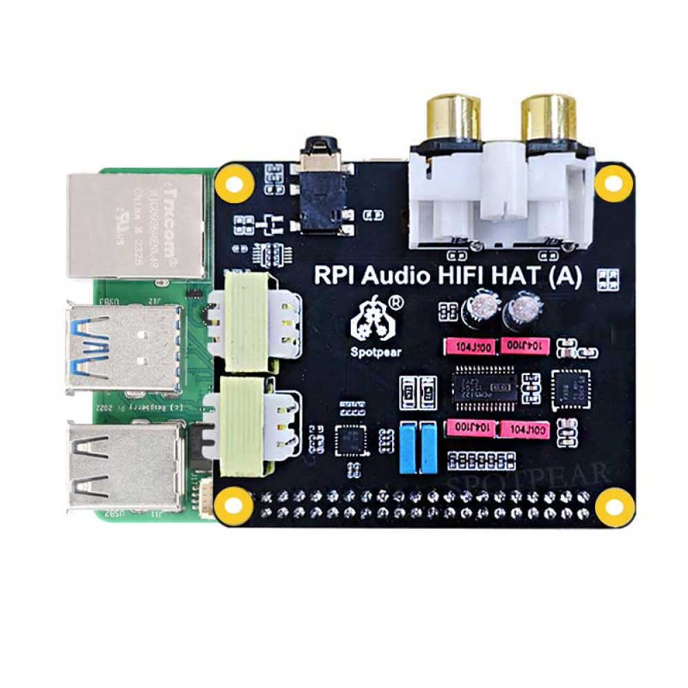Аудиоинтерфейс Raspberry Pi PCM5122 I2S Audio Card DAC (Цифро-аналоговый преобразователь) - фото2