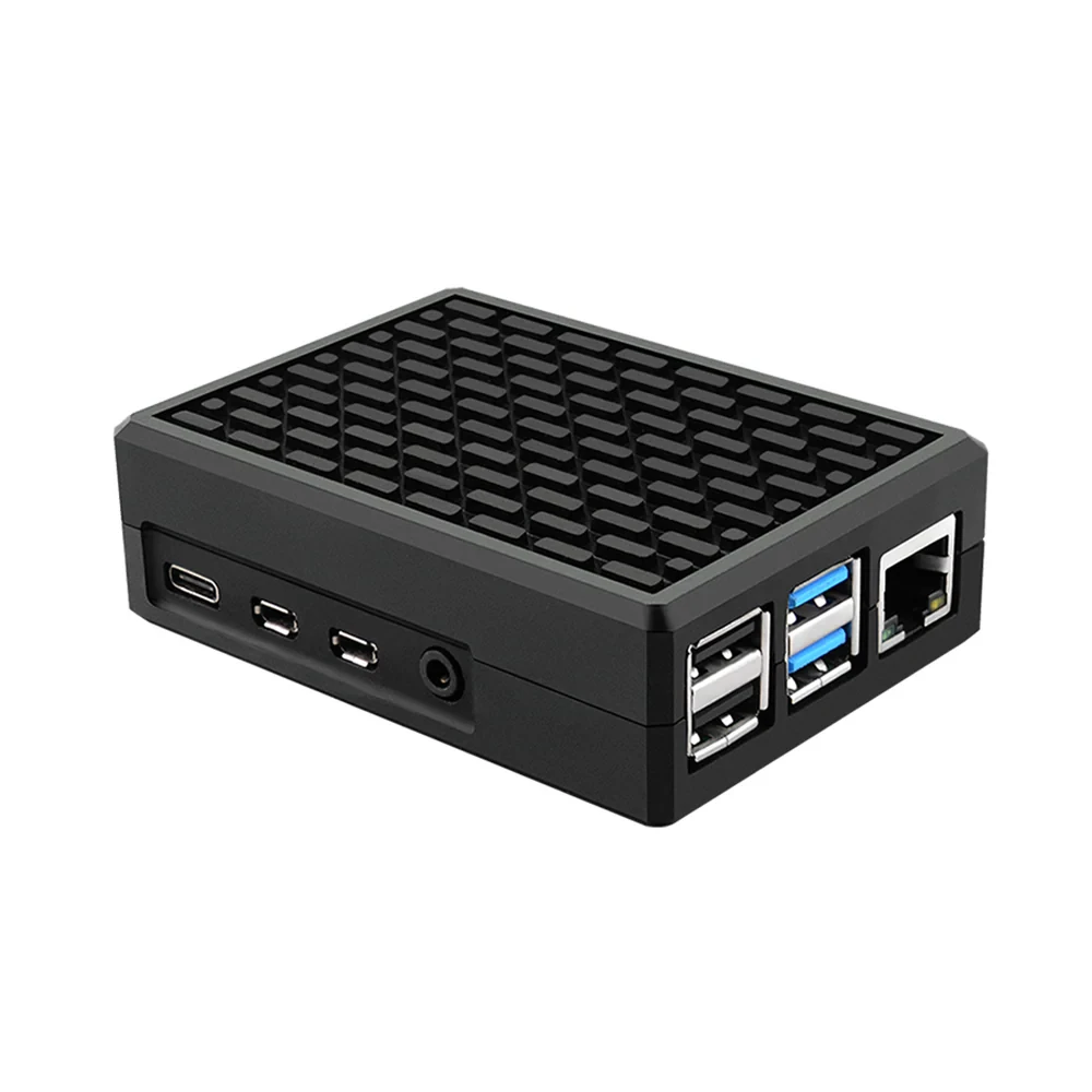 Алюминиевый корпус-радиатор для Raspberry pi 4 p4-srz008v (черный, без куллеров) - фото4