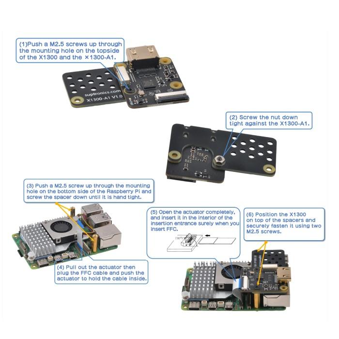 Плата видеозахвата Geekworm X1300 v1.0 (HDMI to CSI-2) - фото6