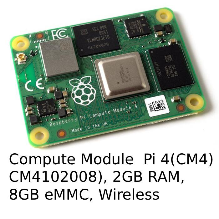 Плата Raspberry Pi Compute Module 4 (CM4102032), 2GB RAM, 8GB eMMC, BCM2711, ARM Cortex-A72, Wireless - фото