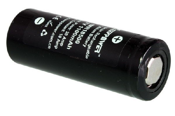 Аккумулятор Li-Ion незащищенный 18500 KeepPower IMR18500 1100мАч 3,7В 20A - фото3