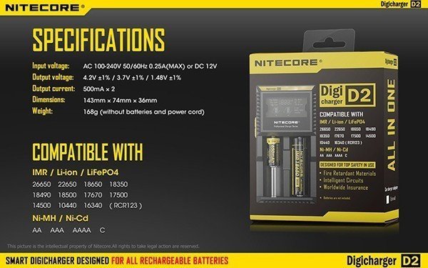 Зарядное устройство Nitecore Digicharger D2 - фото3