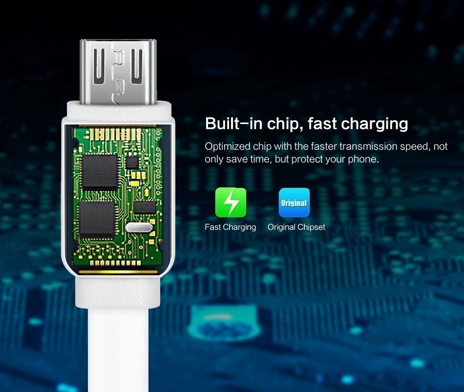 USB - MicroUSB кабель 32см, голубой, поддержка быстрой зарядки - фото5