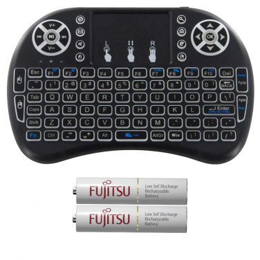 Беспроводная Bluetooth 2.4GHz клавиатура i8+ 2 аккумулятора AAA Fujitsu Eneloop 800mAh- фото
