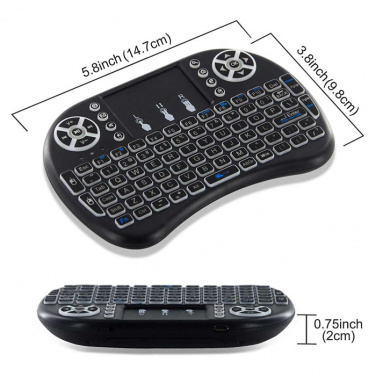 Беспроводная Bluetooth 2.4GHz клавиатура i8+ 2 аккумулятора AAA Fujitsu Eneloop 800mAh- фото2