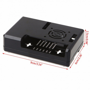Пластиковый корпус для Raspberry Pi 3 Model B, B+, 2 Model B (черный)- фото2