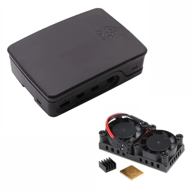 + Пластиковый корпус для Raspberry Pi 4 Model B (Черный)- фото
