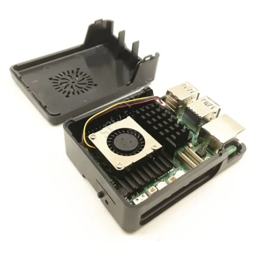 Пластиковый корпус для Raspberry Pi 5 Model B (черный) с куллером- фото2