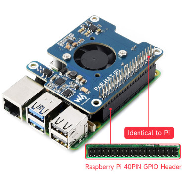 Модуль Power Over Ethernet HAT (F) для Raspberry Pi 5 (802.3af/at)- фото2