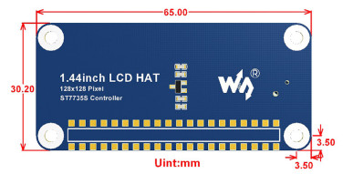 Экран 1.44inch, 128x128, LCD display HAT для Raspberry Pi- фото5