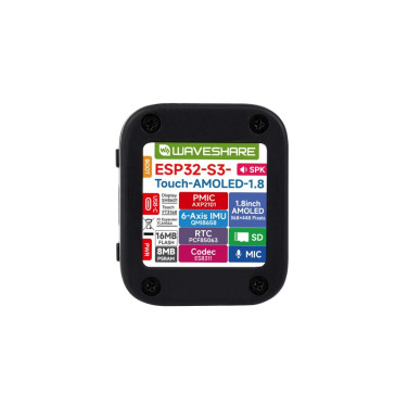 Микрокомпьютер ESP32-S3-Touch-AMOLED-1.8, 240MHz, 512KB SRAM, 16MB Flash, Wi-Fi, Bluetooth 5- фото3