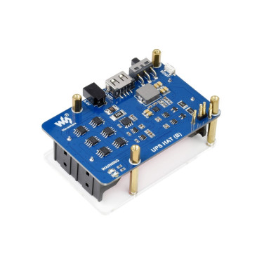 Источник бесперебойного питания UPS HAT (B) для Raspberry Pi 5В 5А, разъем Pogo Pins- фото4