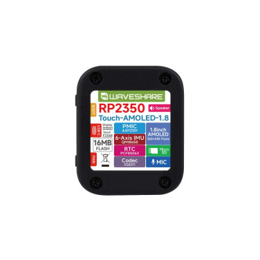 Микрокомпьютер RP2350-Touch-AMOLED-1.8, 150MHz, 520KB SRAM, 16MB Flash, Wi-Fi, Bluetooth 5- фото3