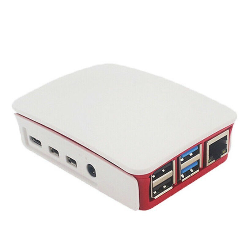 Пластиковый корпус для Raspberry Pi 4 Model B (красно-белый) - фото