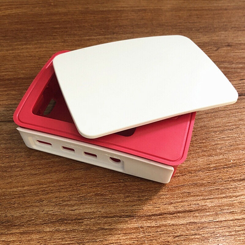 Пластиковый корпус для Raspberry Pi 4 Model B (красно-белый) - фото3
