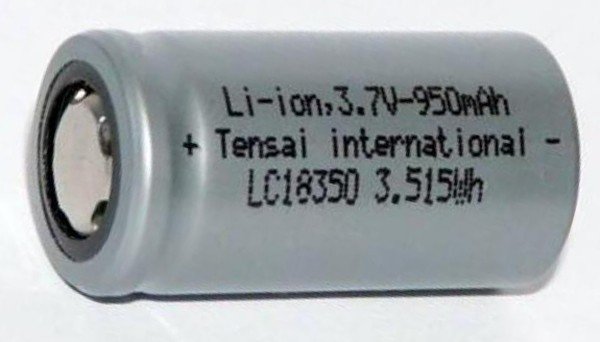 Tensai 18350 950mAh Li-ion Battery 4А - фото